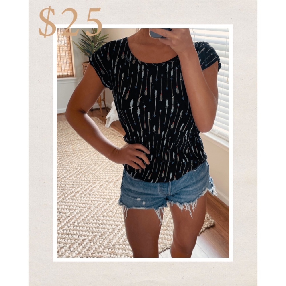 JOIE “Feather Print” Boho Blouse